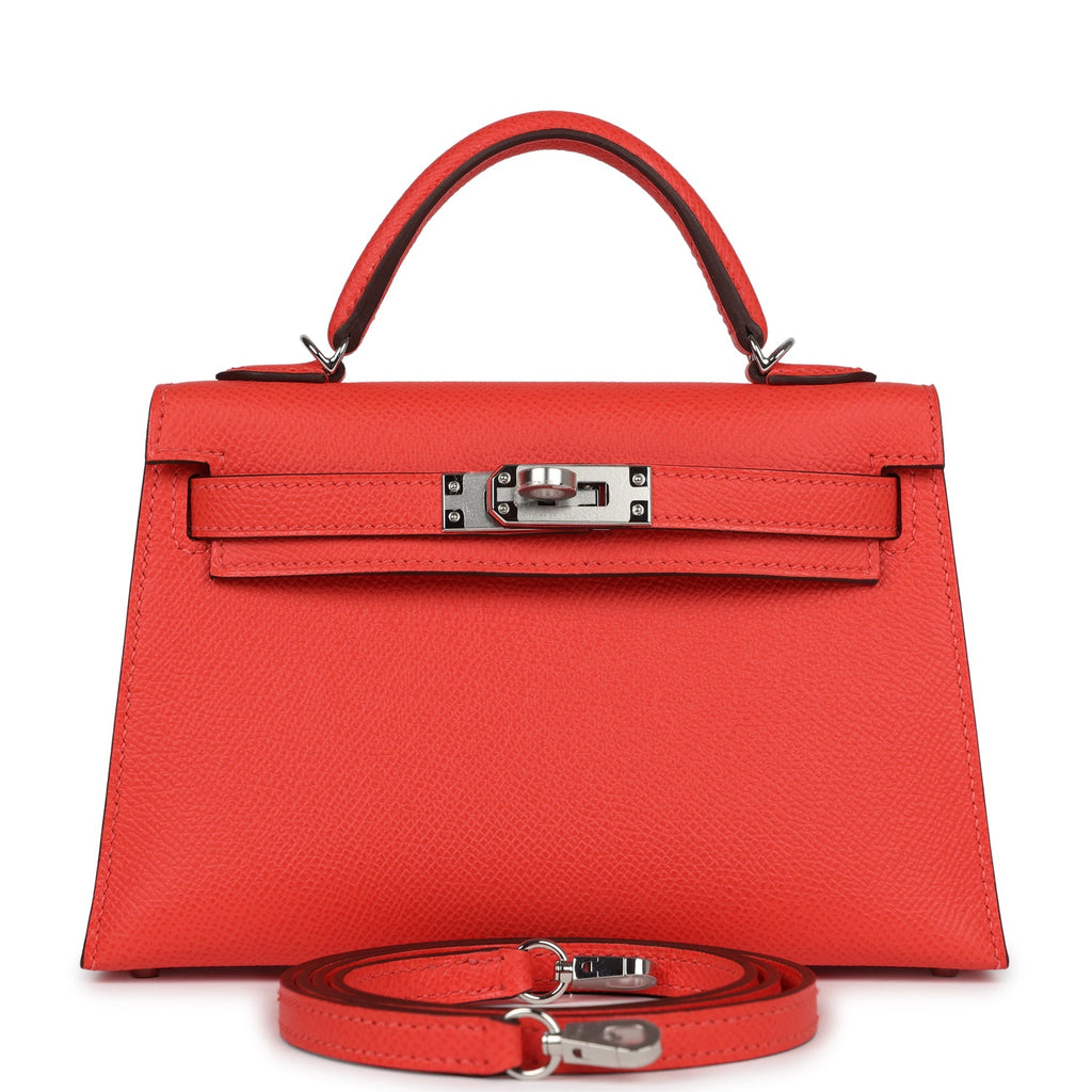 Hermès Kelly Sellier 20 Orange Field Epsom Palladium Hardware