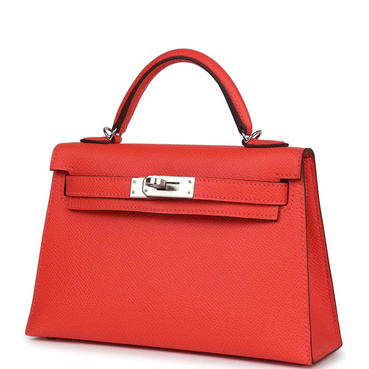 Hermès Kelly Sellier 20 Orange Field Epsom Palladium Hardware