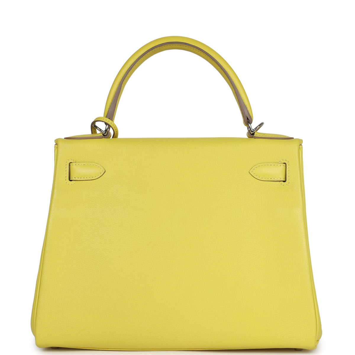 Hermès Kelly Retourne 28 Lime Evercolor Palladium Hardware