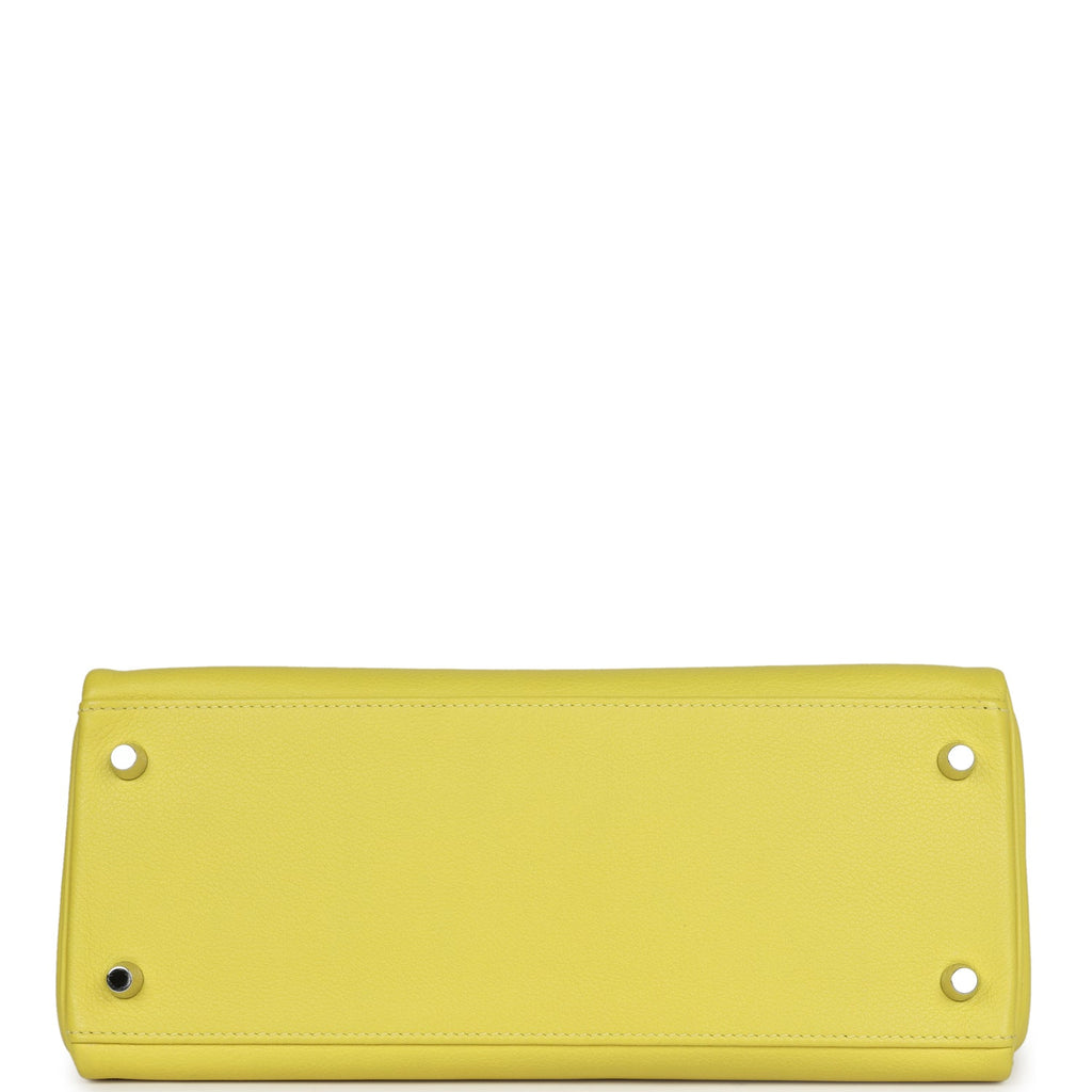 Hermès Kelly Retourne 28 Lime Evercolor Palladium Hardware