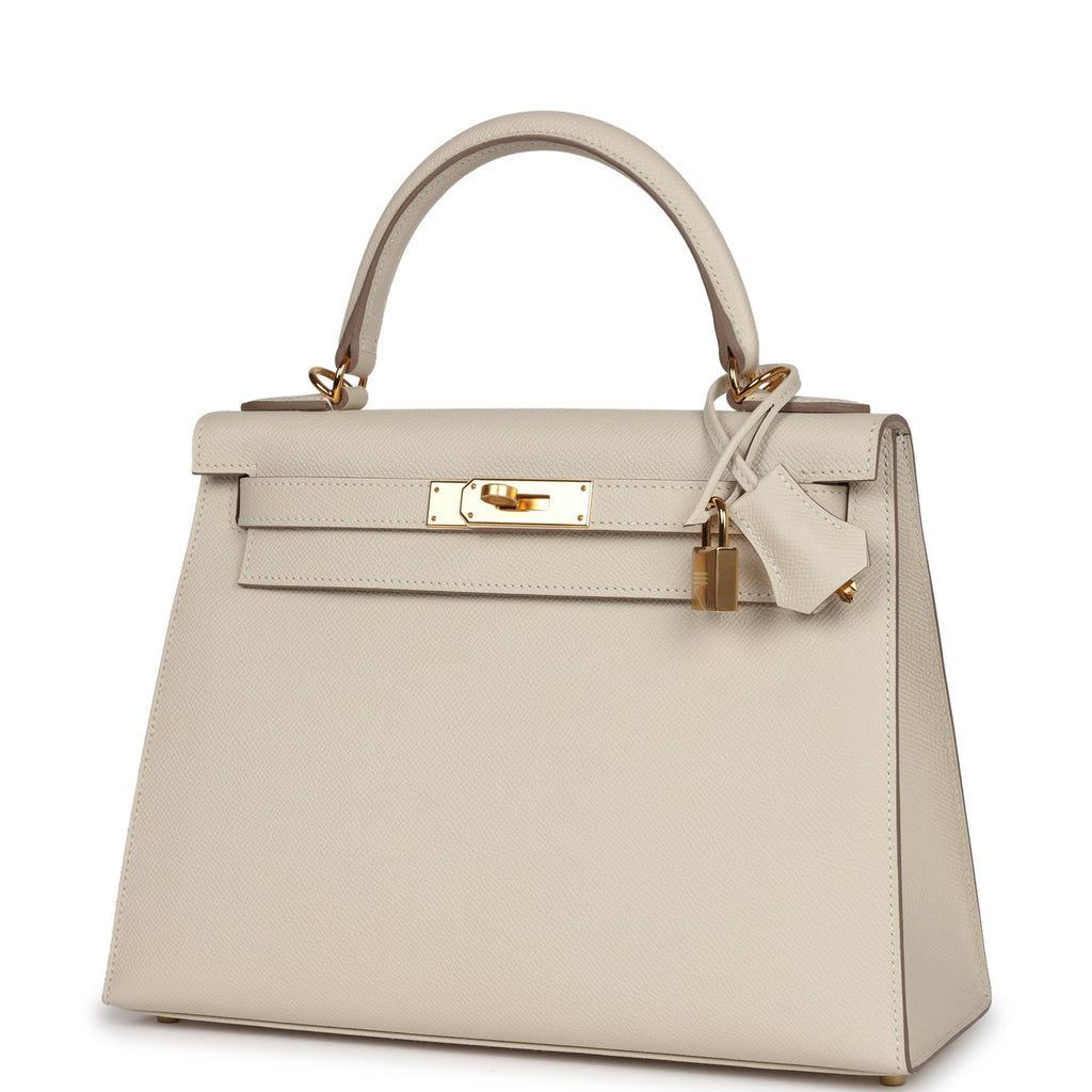 Hermès Kelly Sellier 28 Craie Epsom Gold Hardware