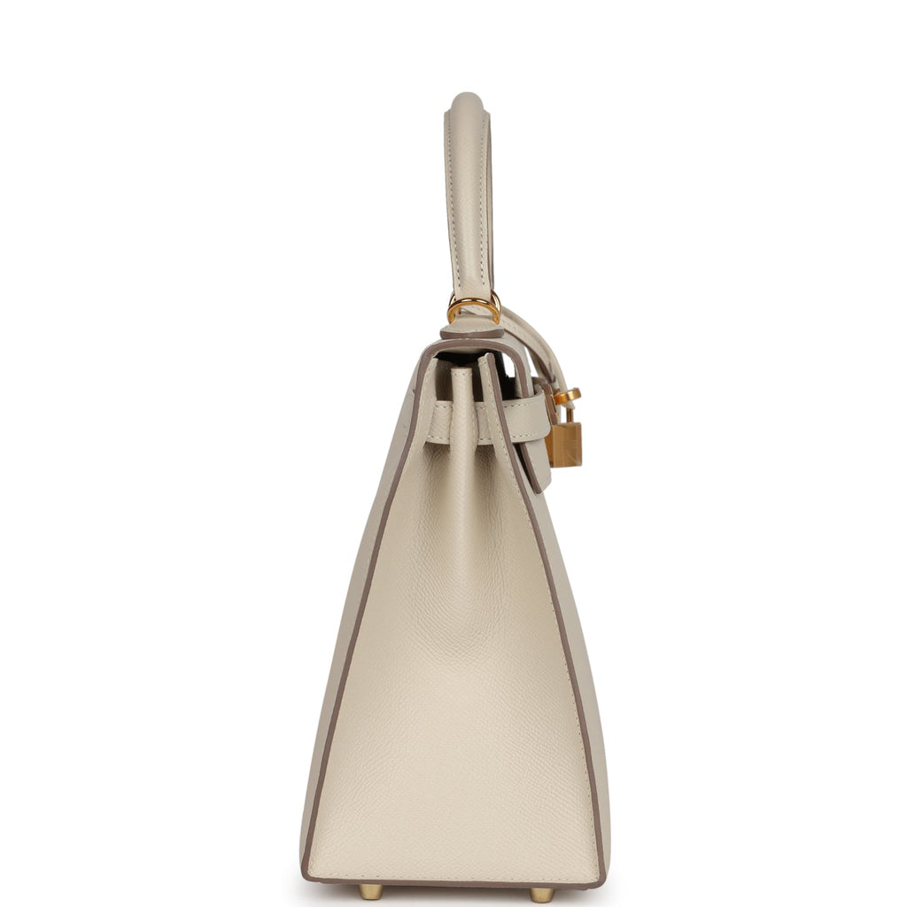 Hermès Kelly Sellier 28 Craie Epsom Gold Hardware