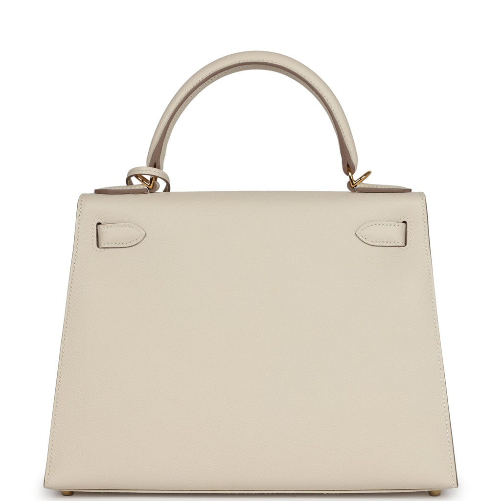 Hermès Kelly Sellier 28 Craie Epsom Gold Hardware