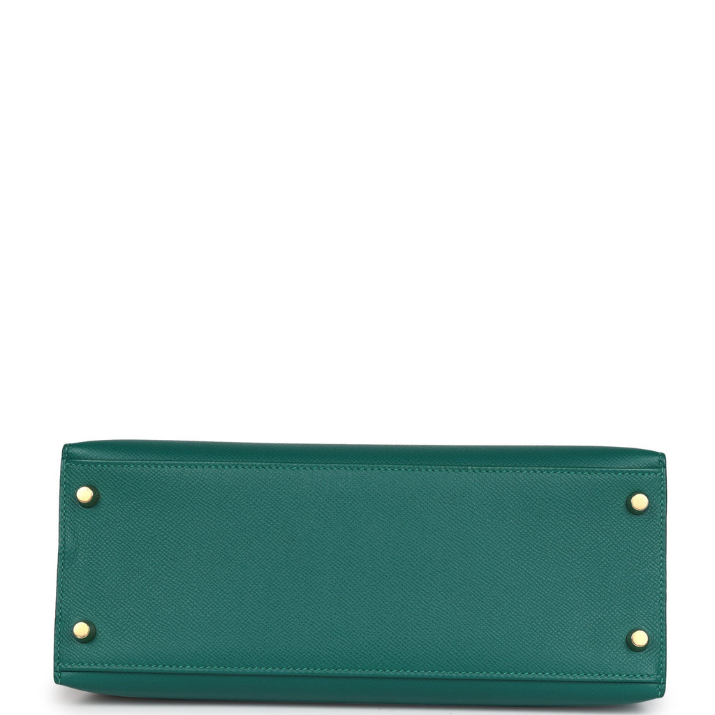 Hermès Kelly Sellier 28 Malachite Epsom Gold Hardware