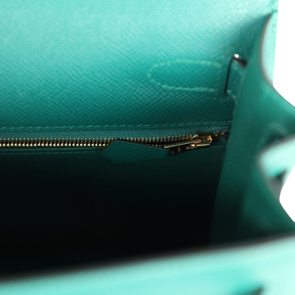Hermès Kelly Sellier 28 Malachite Epsom Gold Hardware