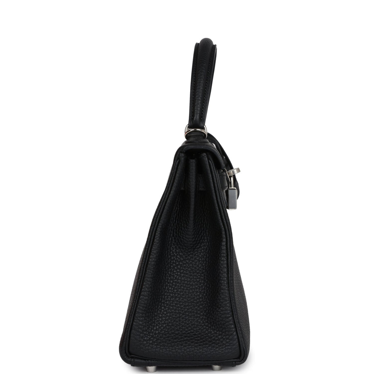 Hermès Kelly Retourne 25 Black Togo Palladium Hardware