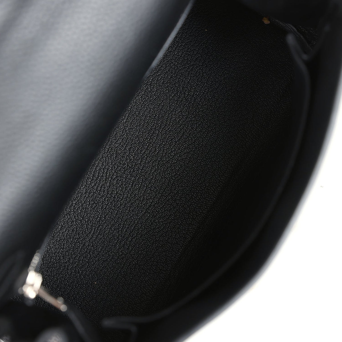 Hermès Kelly Retourne 25 Black Togo Palladium Hardware