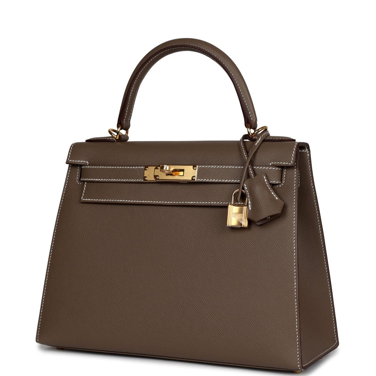 Hermès Kelly Sellier 28 Etoupe Epsom Gold Hardware