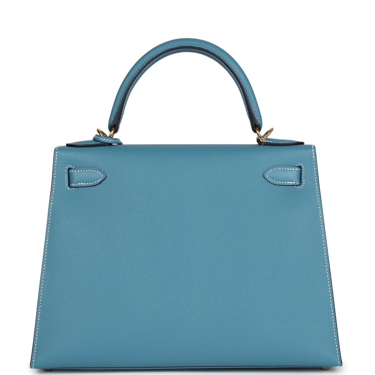Hermès Kelly Sellier 28 Blue Jean Epsom Gold Hardware