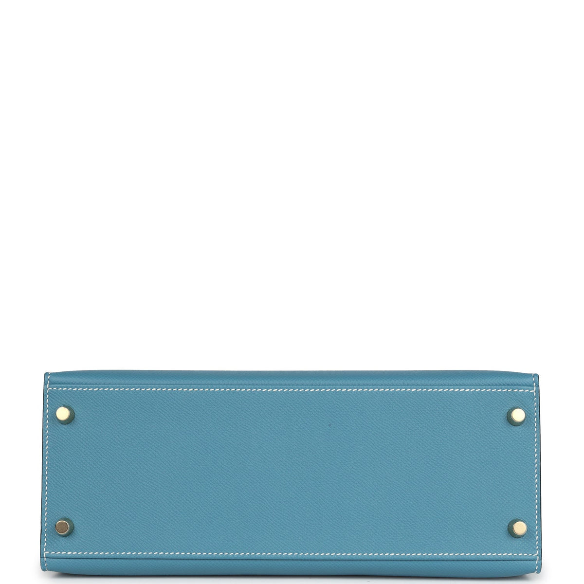 Hermès Kelly Sellier 28 Blue Jean Epsom Gold Hardware