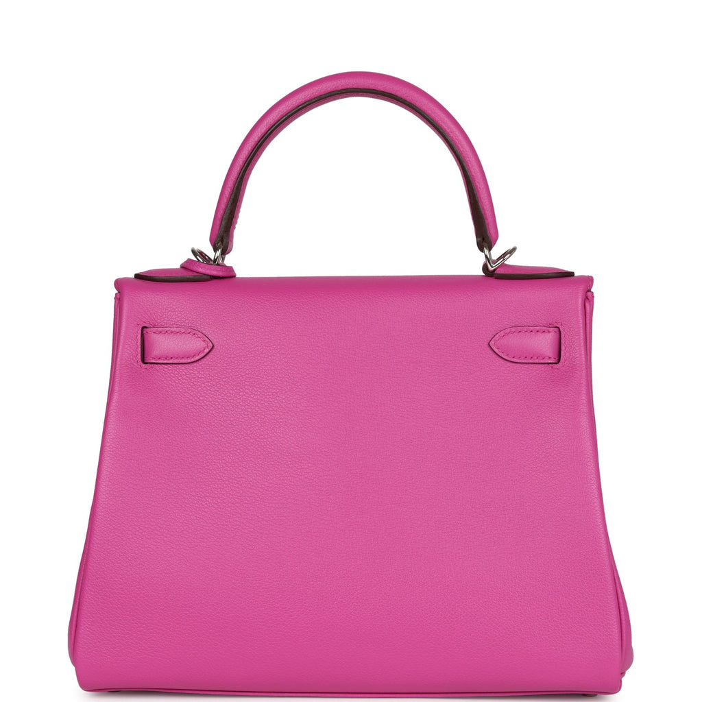 Hermès Kelly Retourne 28 Magnolia Evercolor Palladium Hardware