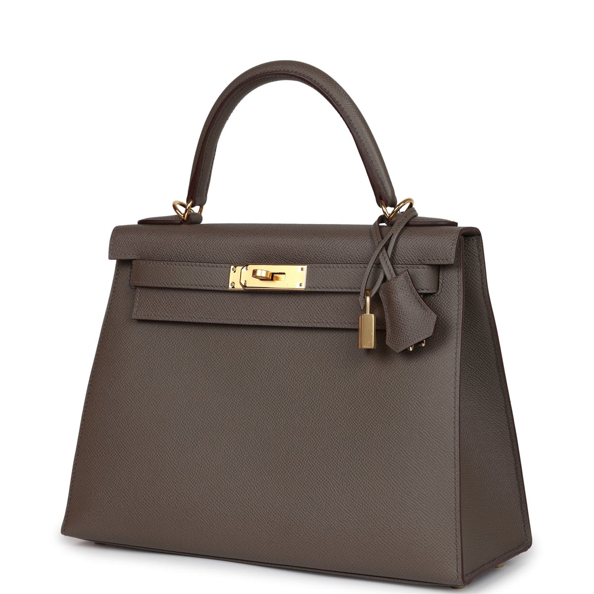 Hermès Kelly Sellier 28 Etain Epsom Gold Hardware
