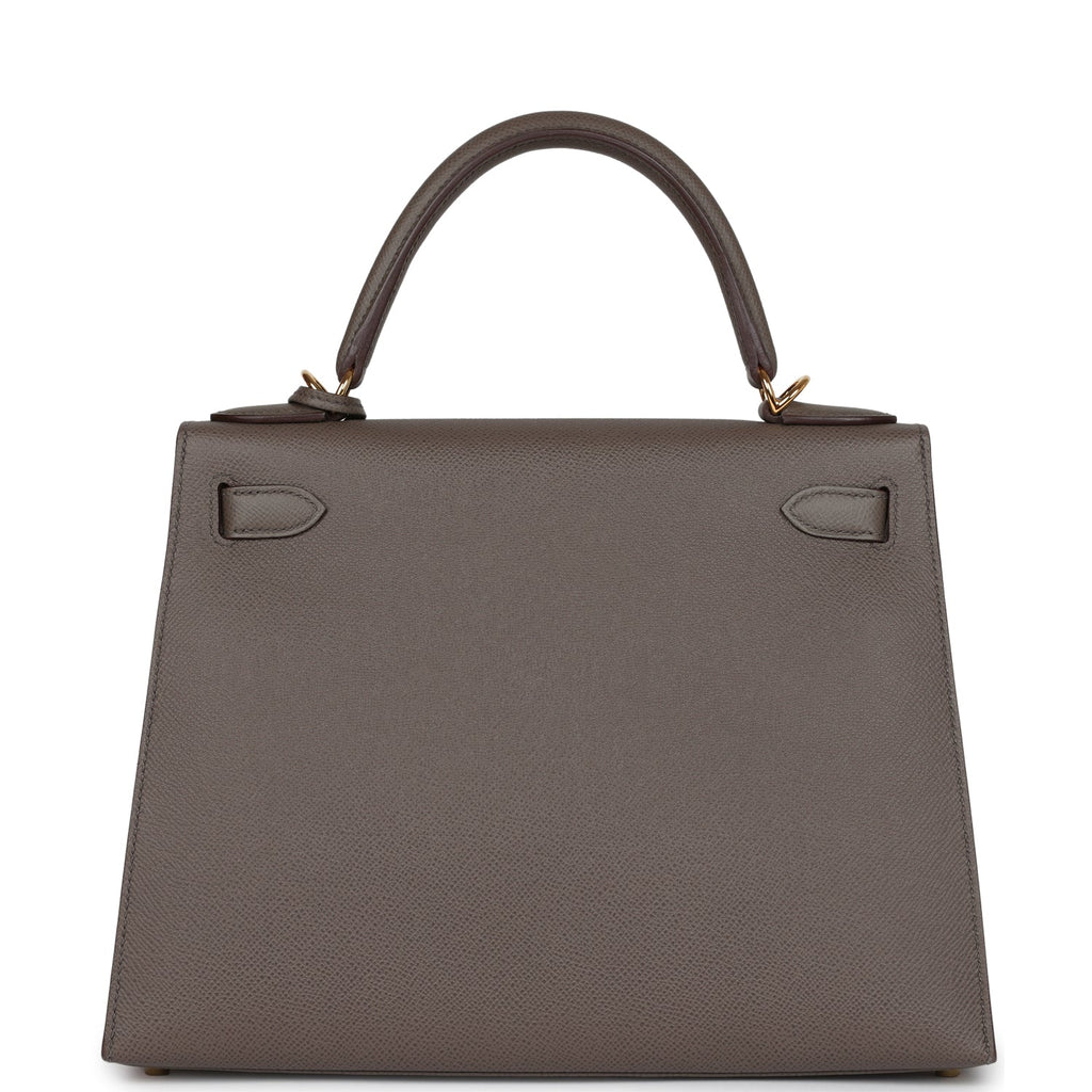 Hermès Kelly Sellier 28 Etain Epsom Gold Hardware