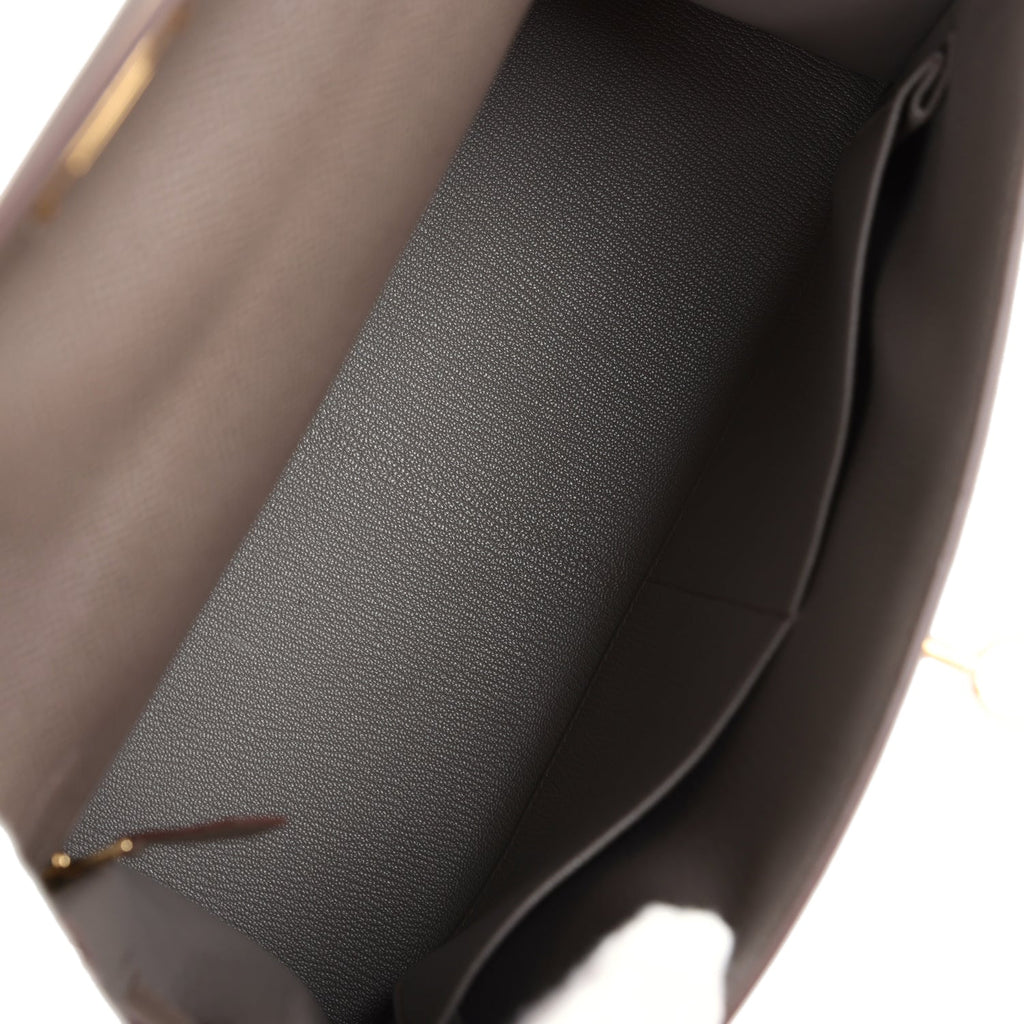 Hermès Kelly Sellier 28 Etain Epsom Gold Hardware