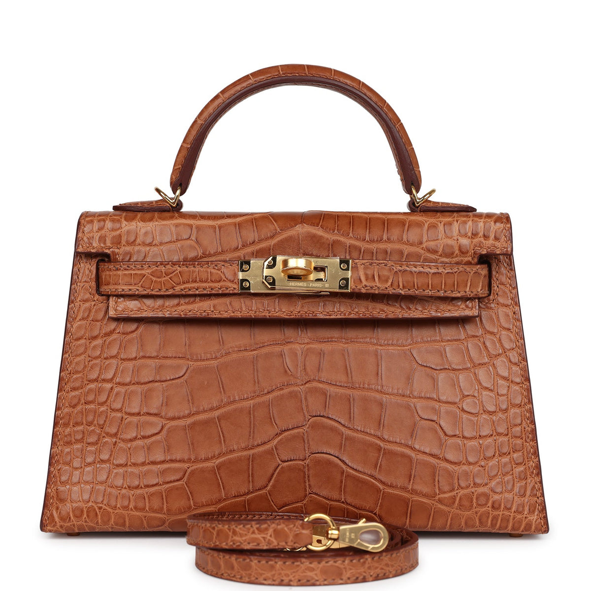 Hermès Kelly Sellier 20 Gold Matte Faux Leather Gold Hardware