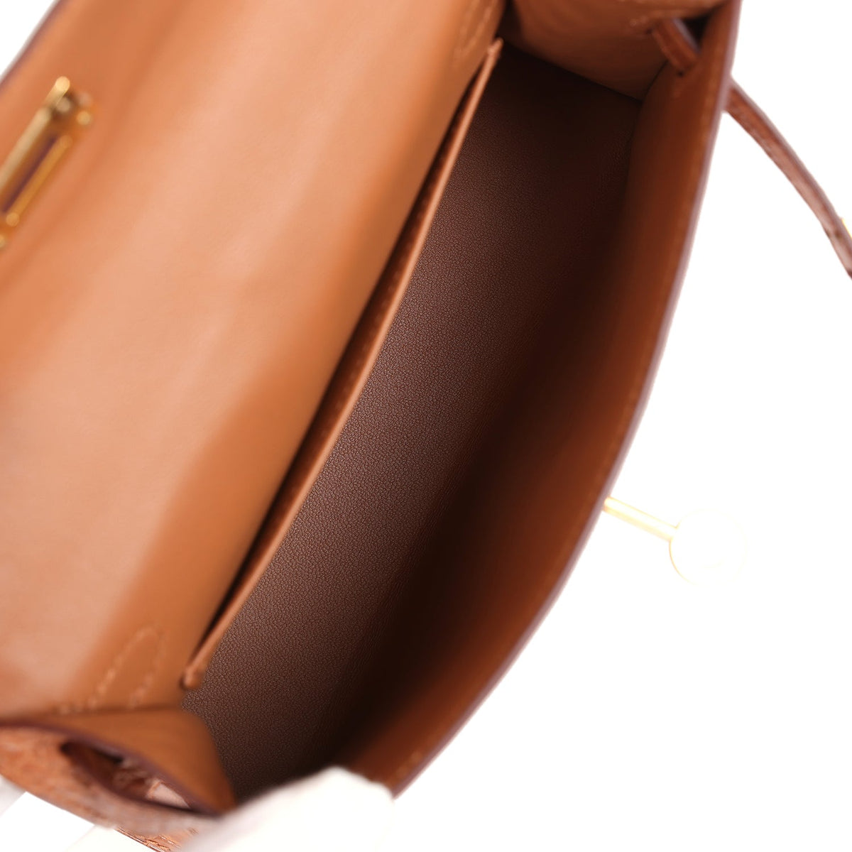 Hermès Kelly Sellier 20 Gold Matte Faux Leather Gold Hardware