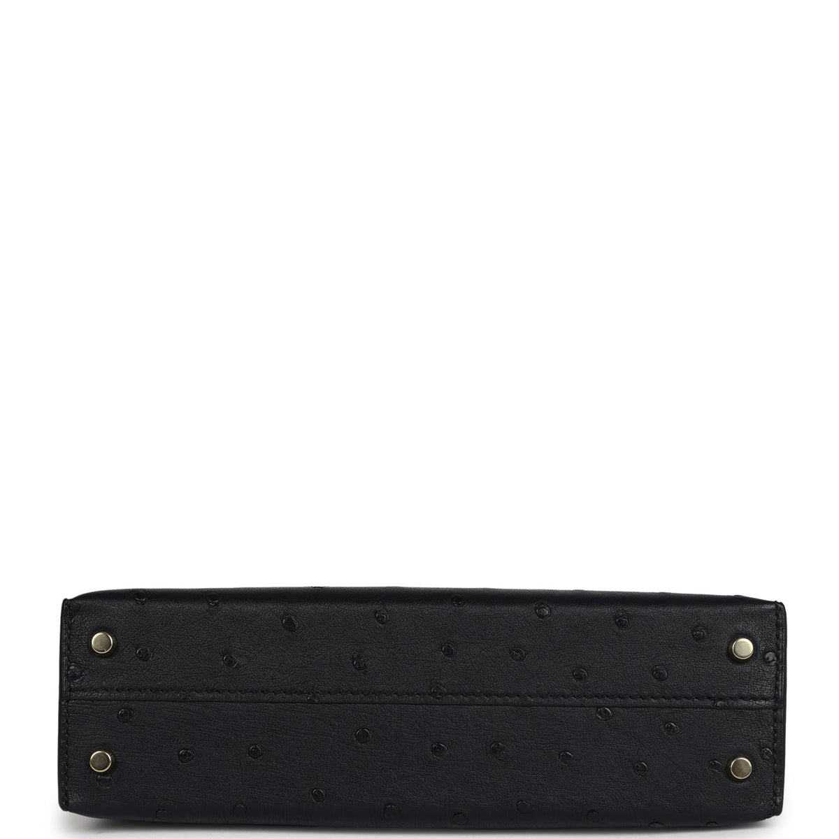 Hermès Special Order (HSS) Kelly Sellier 20 Black and Beton Ostrich Permabrass Hardware