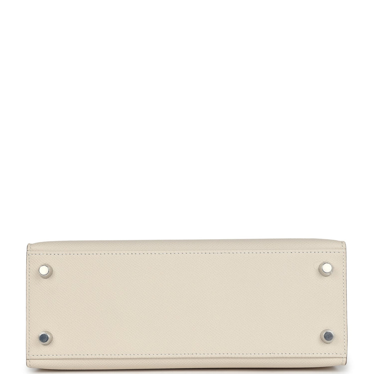 Hermès Kelly Sellier 25 Craie Epsom Palladium Hardware