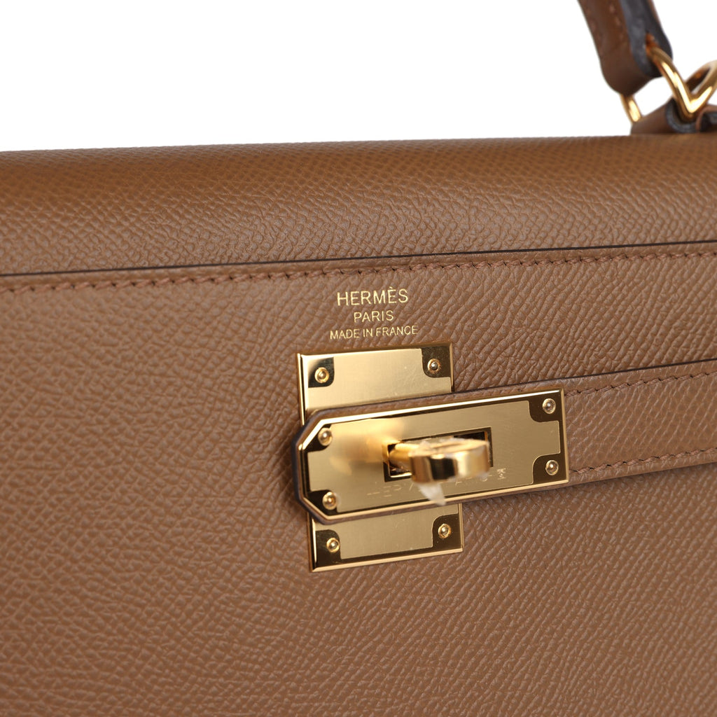 Hermès Kelly Sellier 28 Alezan Epsom Gold Hardware
