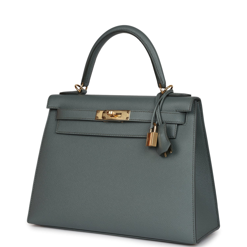 Hermès Kelly Sellier 28 Vert Amande Epsom Gold Hardware