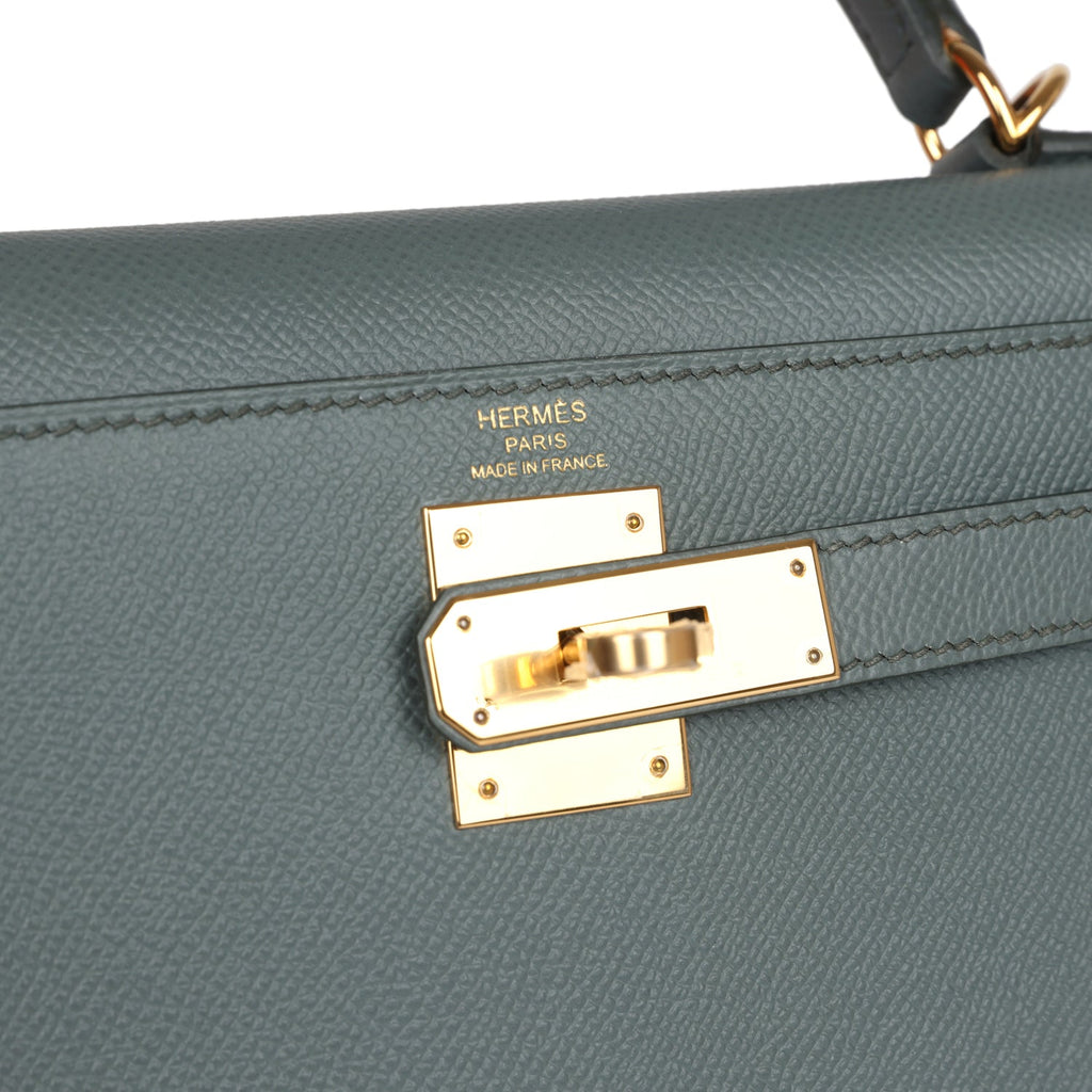 Hermès Kelly Sellier 28 Vert Amande Epsom Gold Hardware