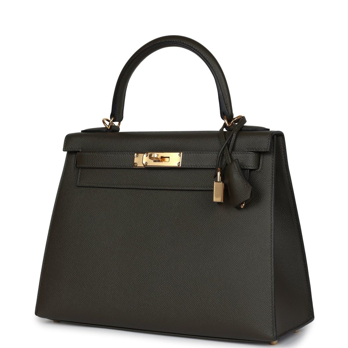 Hermès Kelly Sellier 28 Vert De Gris Epsom Gold Hardware
