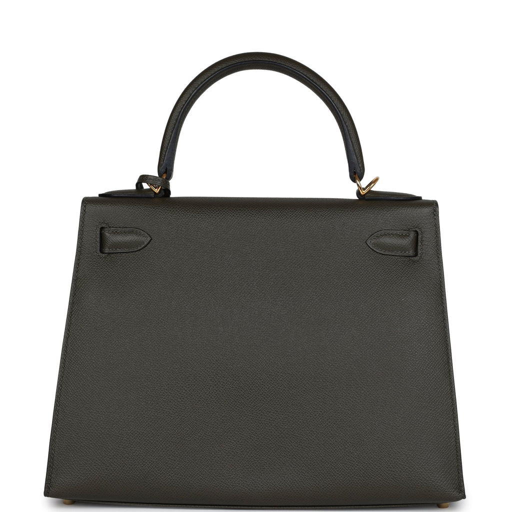 Hermès Kelly Sellier 28 Vert De Gris Epsom Gold Hardware