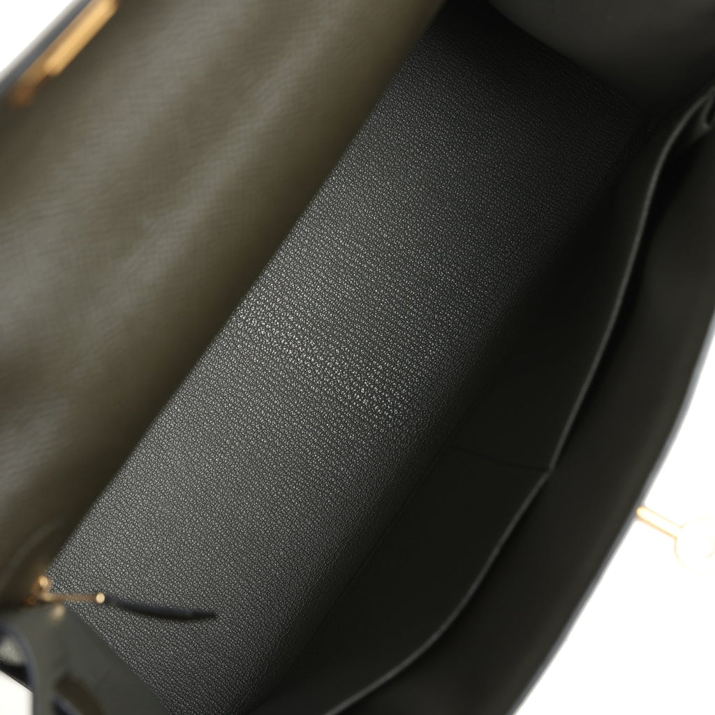 Hermès Kelly Sellier 28 Vert De Gris Epsom Gold Hardware