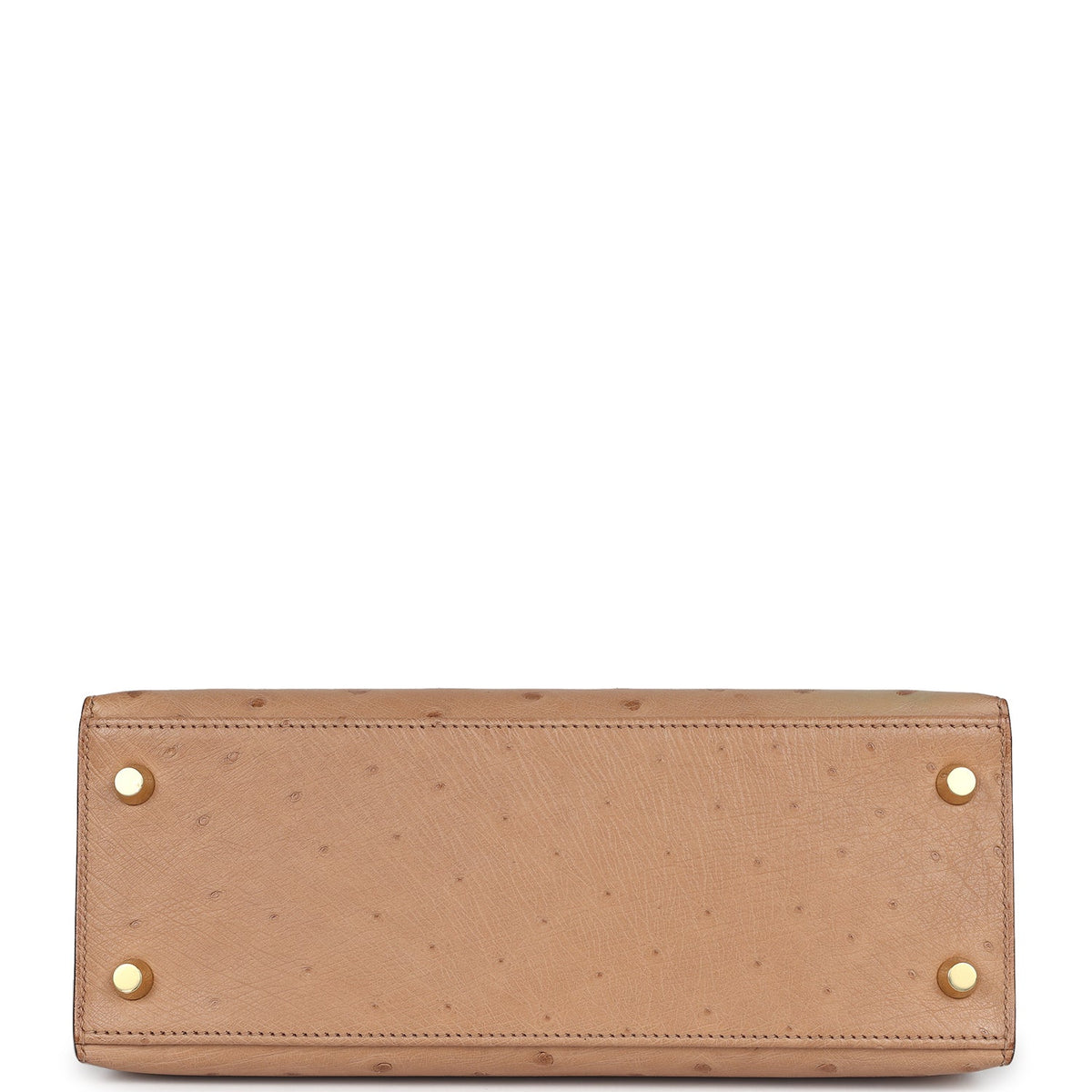Hermès Kelly Sellier 25 Chai Ostrich Gold Hardware