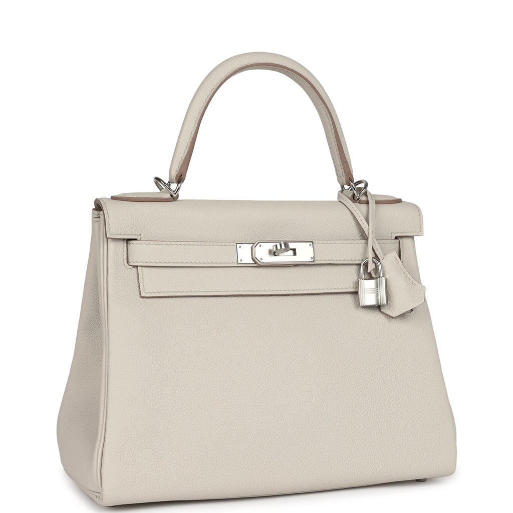 Hermès Kelly Retourne 28 Beton Togo Palladium Hardware