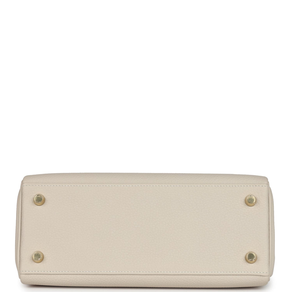 Hermès Kelly Retourne 25 Craie Togo Gold Hardware