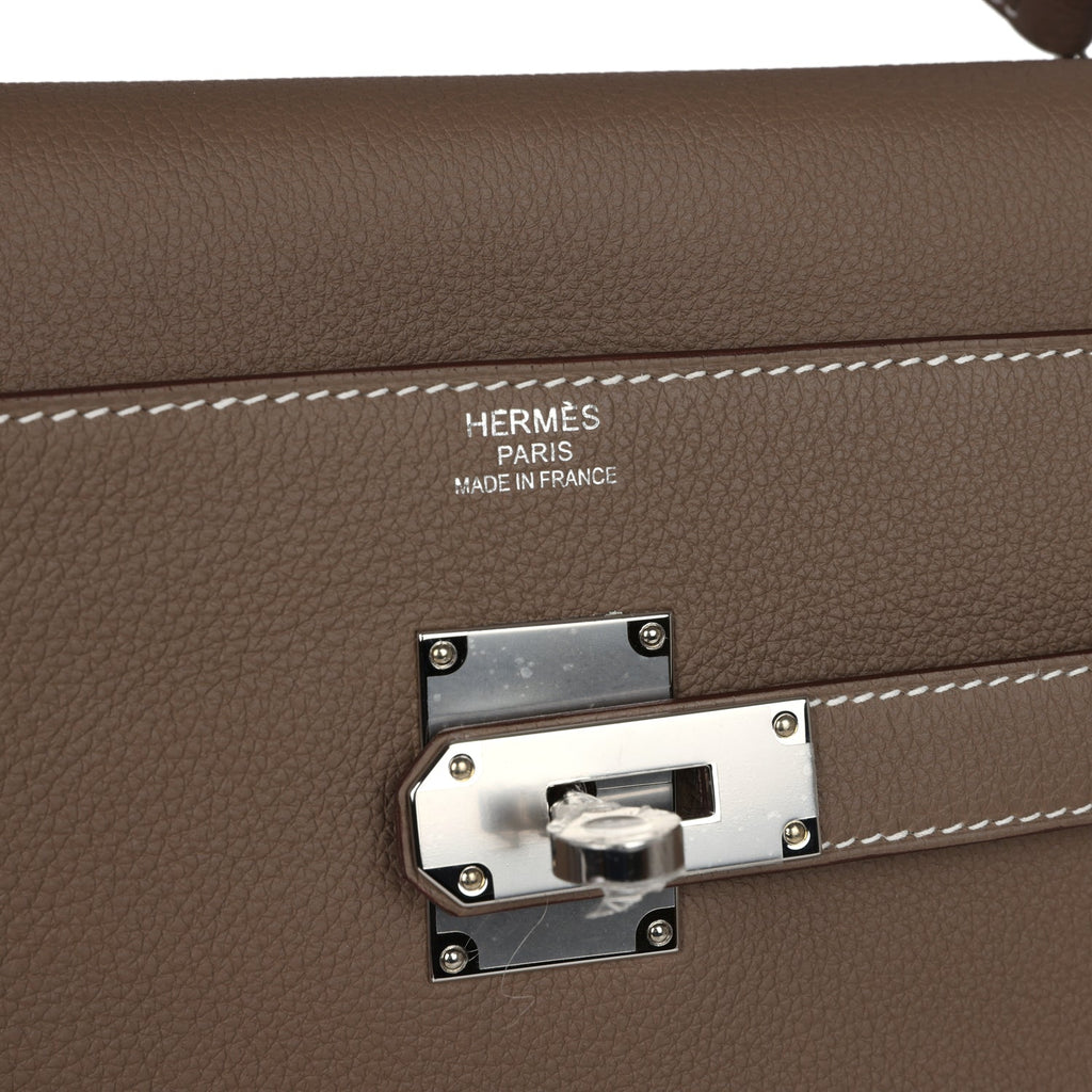 Hermès Kelly 42 Maxi Etoupe Togo Palladium Hardware