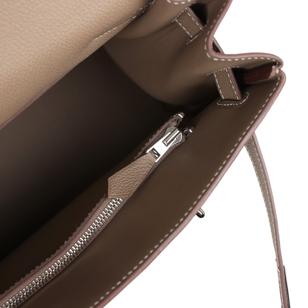 Hermès Kelly 42 Maxi Etoupe Togo Palladium Hardware