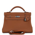 Hermès Kelly 42 Maxi Gold Togo Palladium Hardware