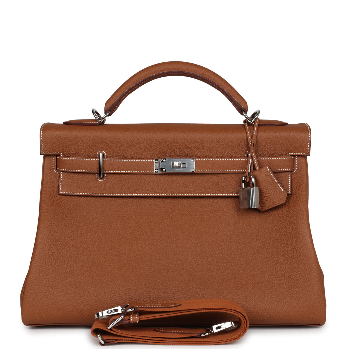 Hermès Kelly 42 Maxi Gold Togo Palladium Hardware