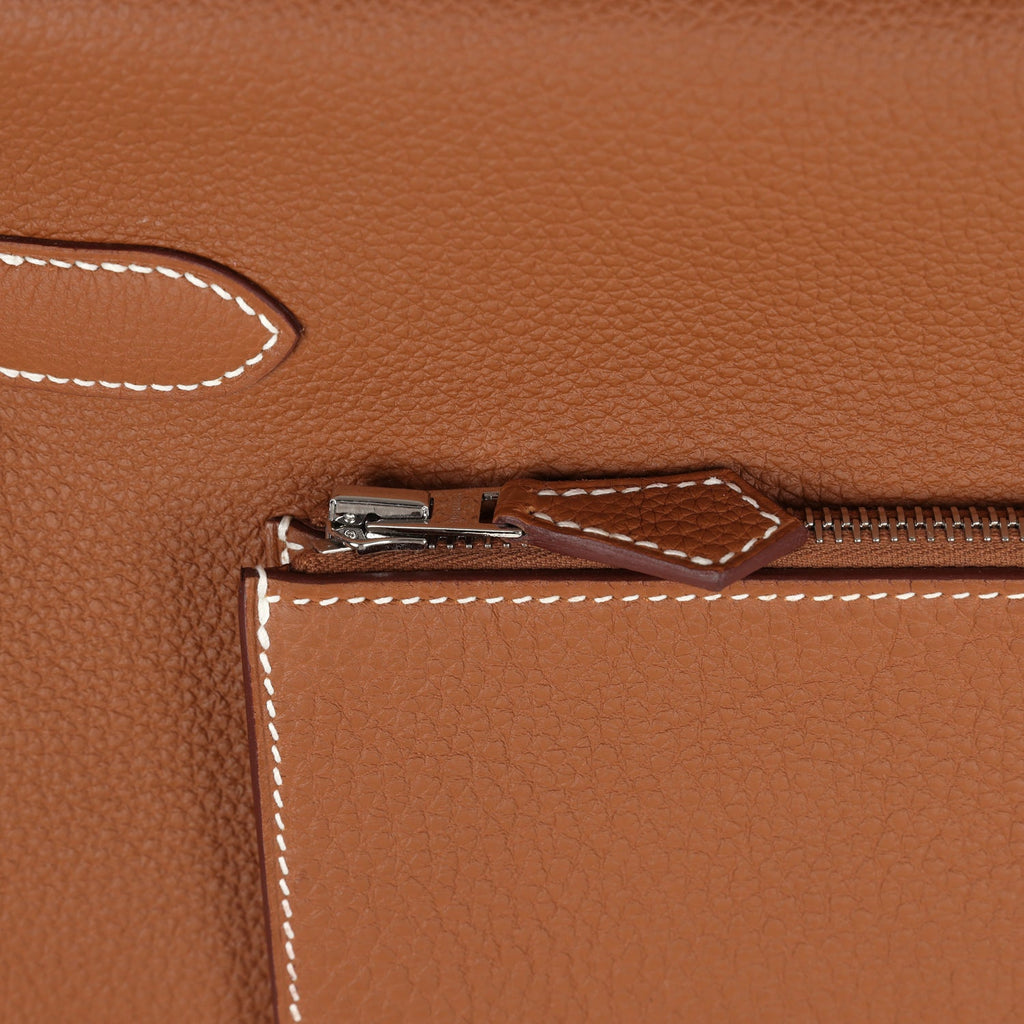 Hermès Kelly 42 Maxi Gold Togo Palladium Hardware