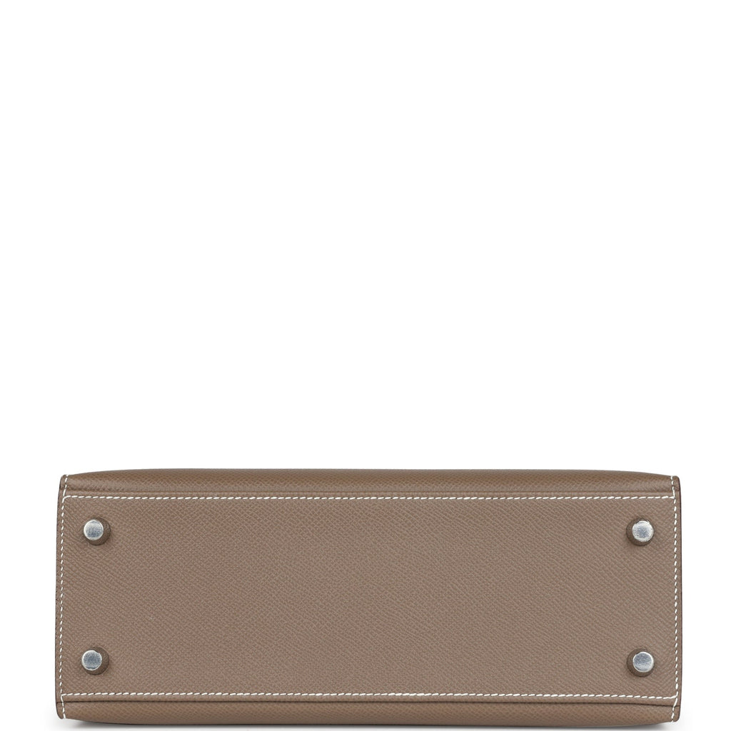 Hermès Kelly Sellier 25 Etoupe Epsom Palladium Hardware
