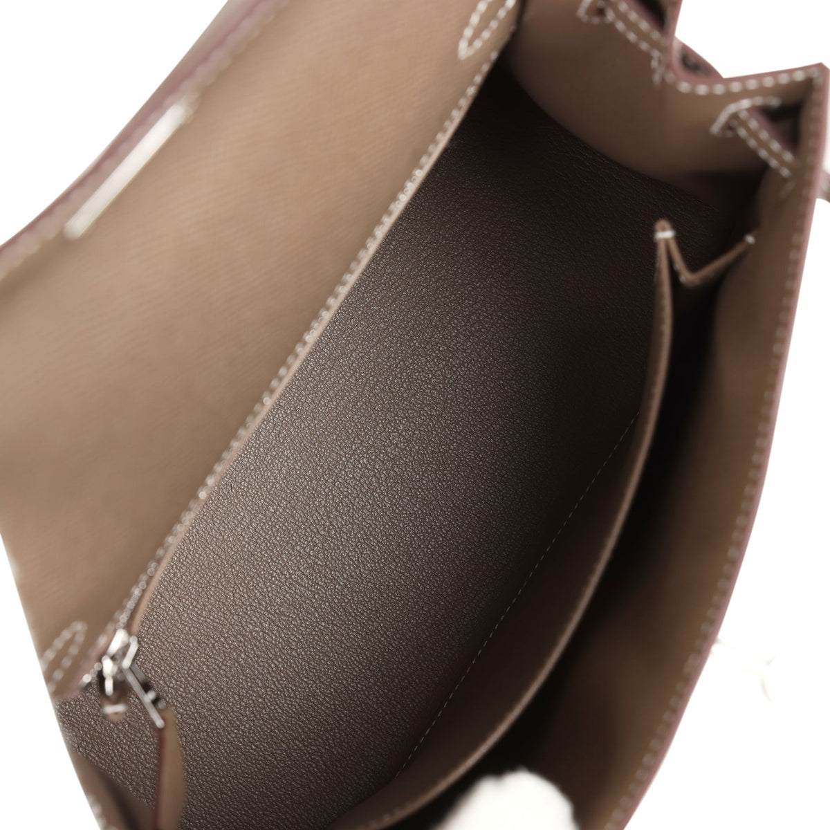 Hermès Kelly Sellier 25 Etoupe Epsom Palladium Hardware
