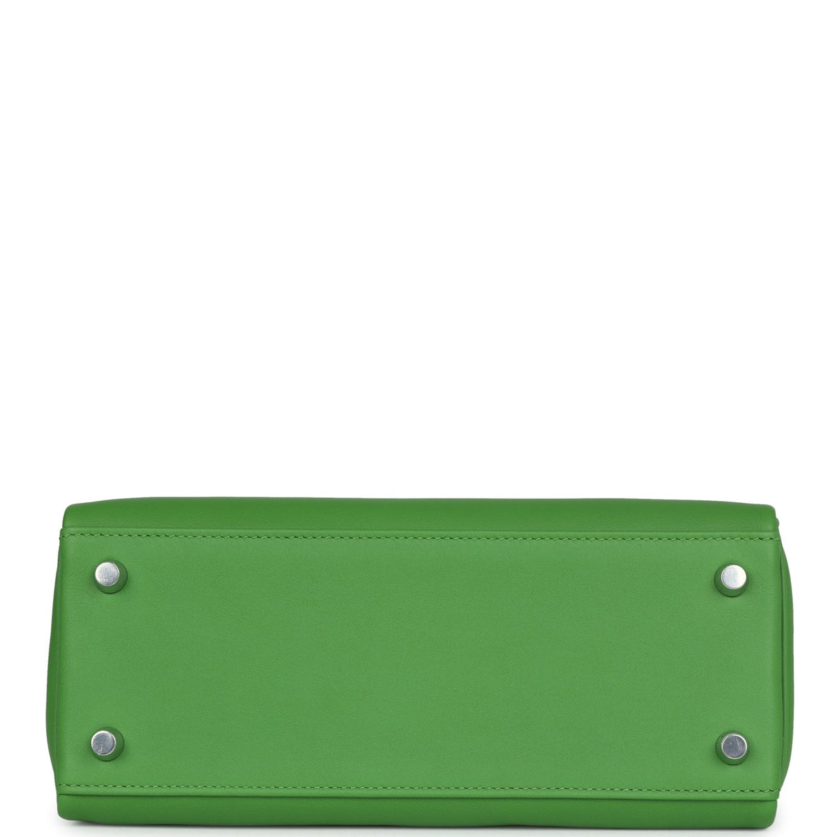 Hermès Kelly Retourne 25 Vert Yucca Swift Palladium Hardware