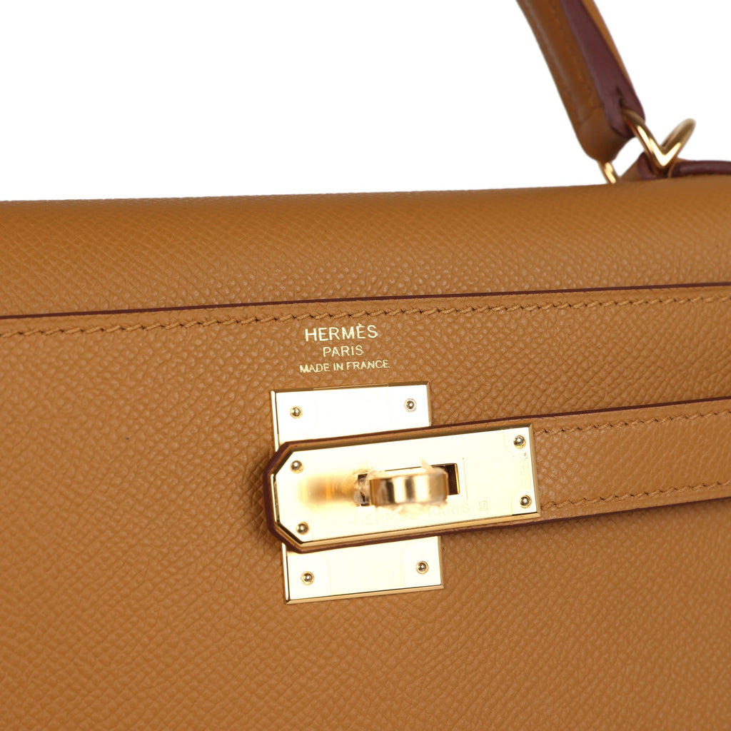 Hermès Kelly Sellier 28 Sesame Epsom Gold Hardware