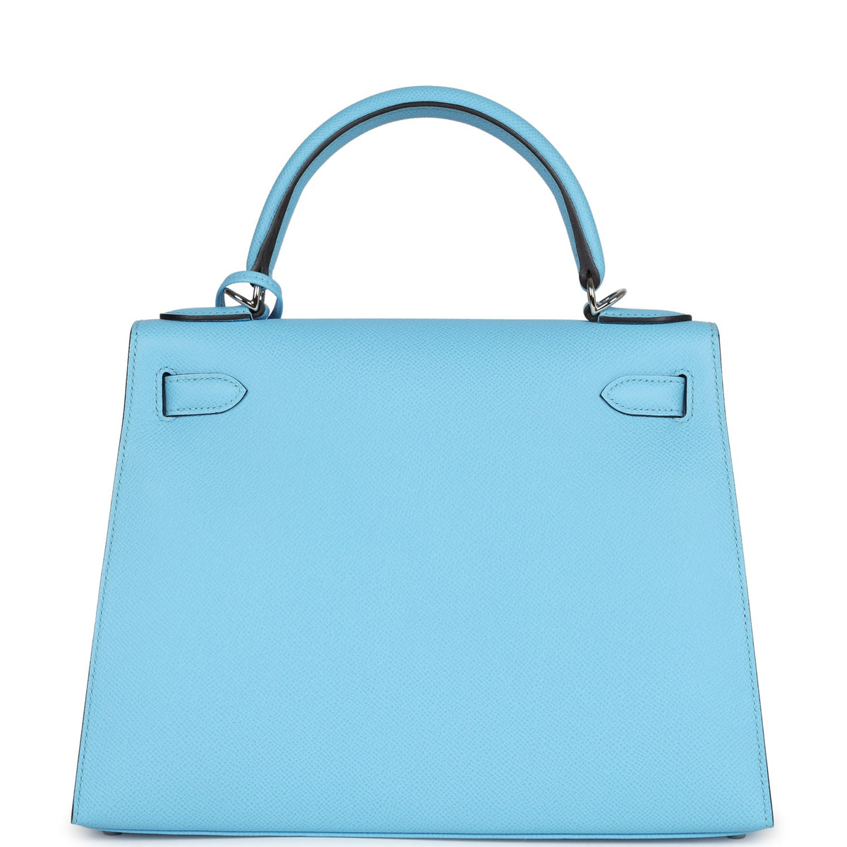 Hermès Kelly Sellier 28 Bleu Celeste Epsom Palladium Hardware