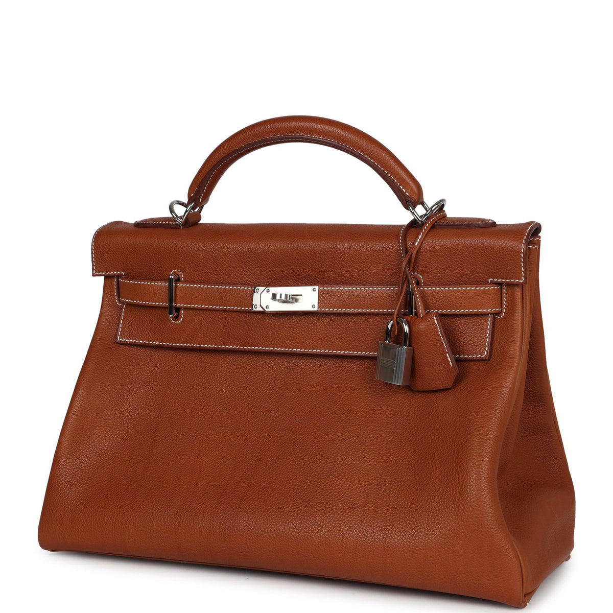 Hermès Kelly 42 Maxi Fauve Barenia Faubourg Palladium Hardware