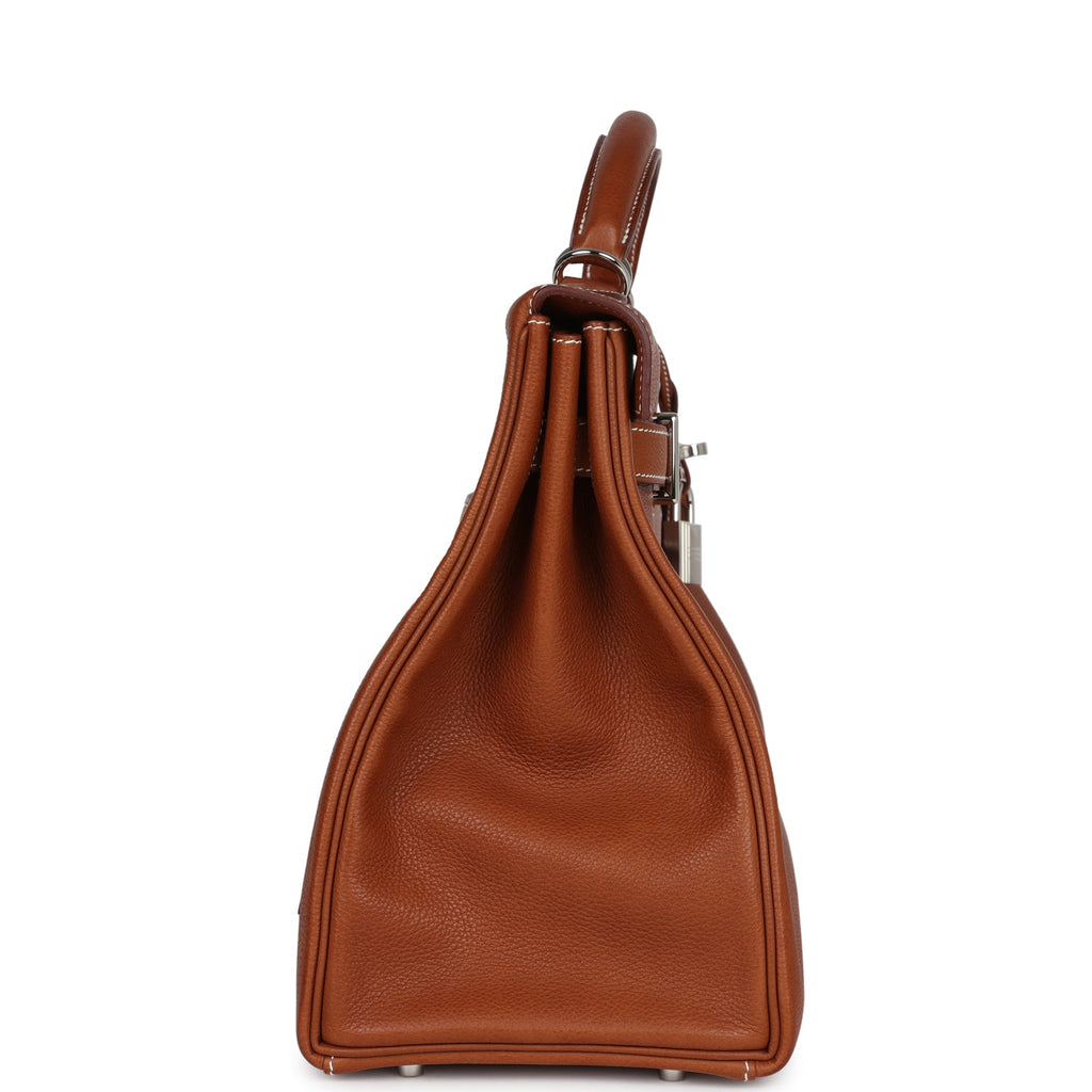Hermès Kelly 42 Maxi Fauve Barenia Faubourg Palladium Hardware