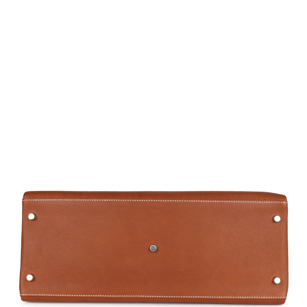 Hermès Kelly 42 Maxi Fauve Barenia Faubourg Palladium Hardware