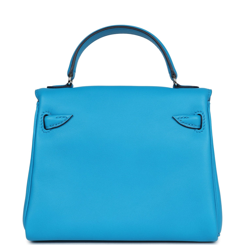 Hermès "Quelle Idolle" Kelly Doll Bleu Frida and Rose Extreme Swift Palladium Hardware