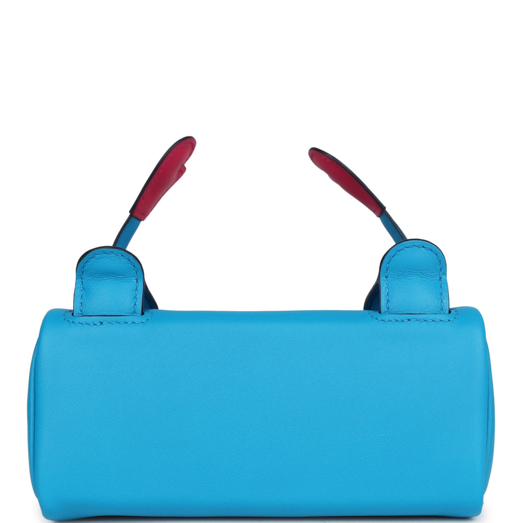 Hermès "Quelle Idolle" Kelly Doll Bleu Frida and Rose Extreme Swift Palladium Hardware