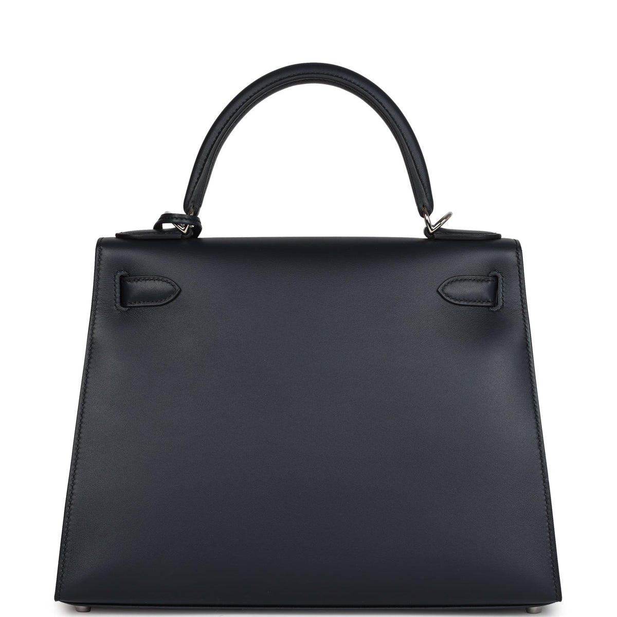 Hermès Special Order (HSS) Kelly Sellier 28 Bleu Obscur Verso Sombrero Palladium Hardware