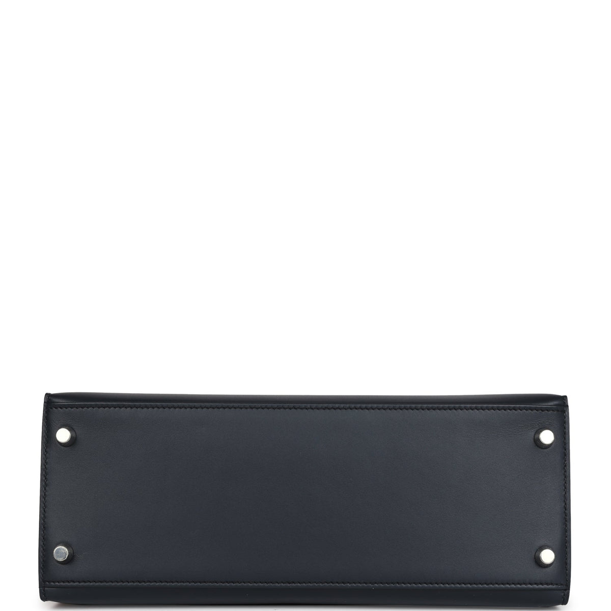 Hermès Special Order (HSS) Kelly Sellier 28 Bleu Obscur Verso Sombrero Palladium Hardware