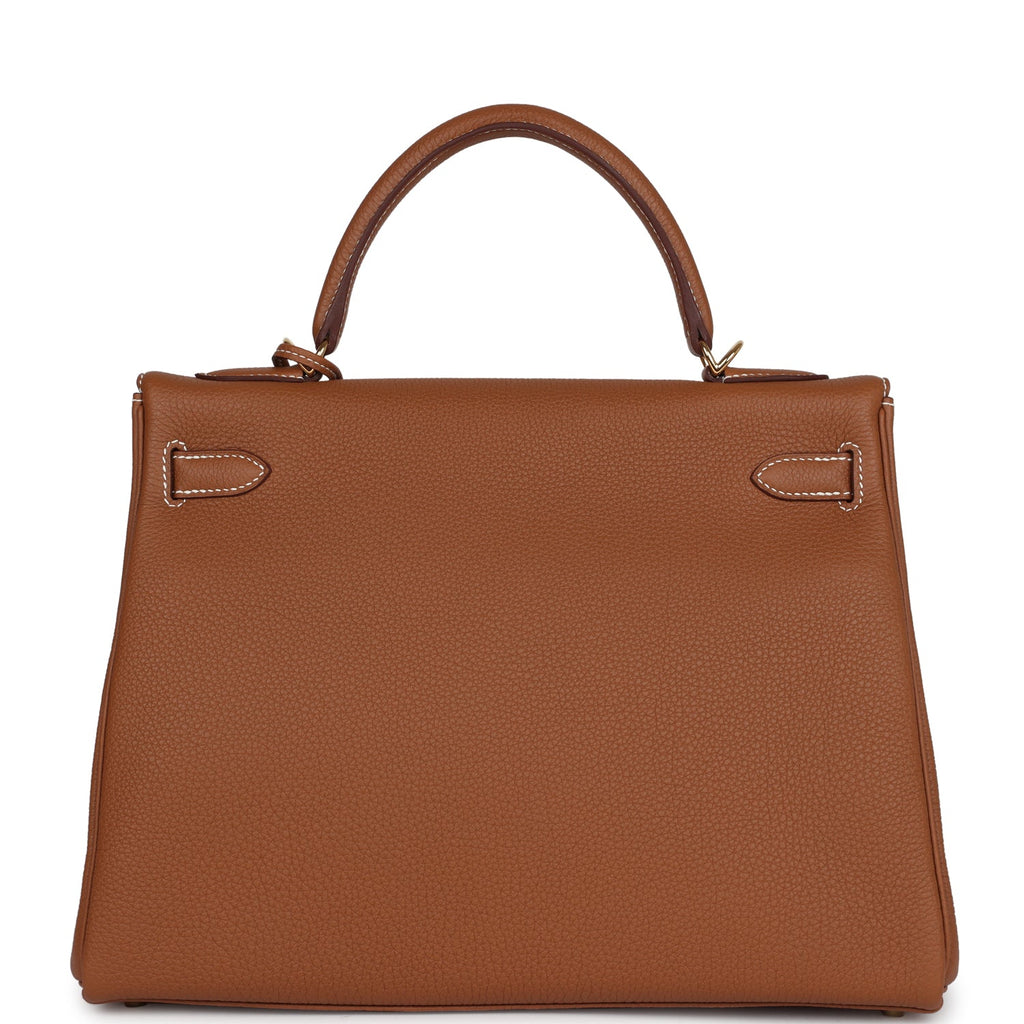 Hermès Kelly Retourne 32 Gold Togo Gold Hardware
