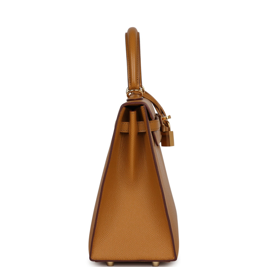Hermès Kelly Sellier 25 Sesame Epsom Gold Hardware